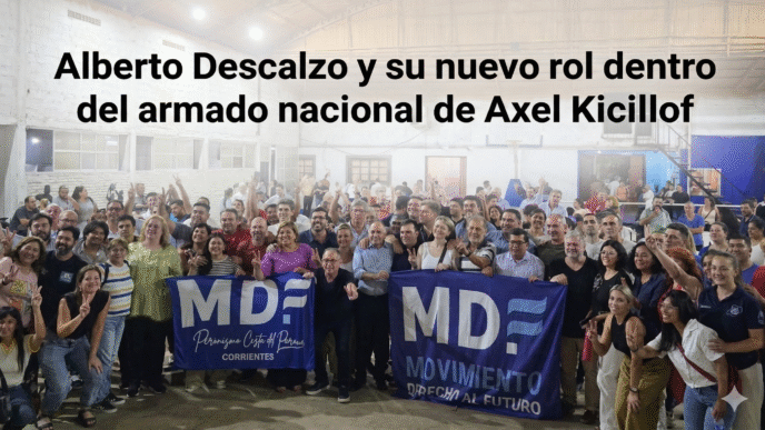 Alberto Descalzo y Axel Kicillof liderando el nuevo armado nacional del Movimiento Derecho al Futuro.
