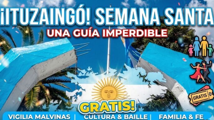 Guía de actividades gratuitas para Semana Santa en Ituzaingó 2026, vigilia de Malvinas y cultura en familia