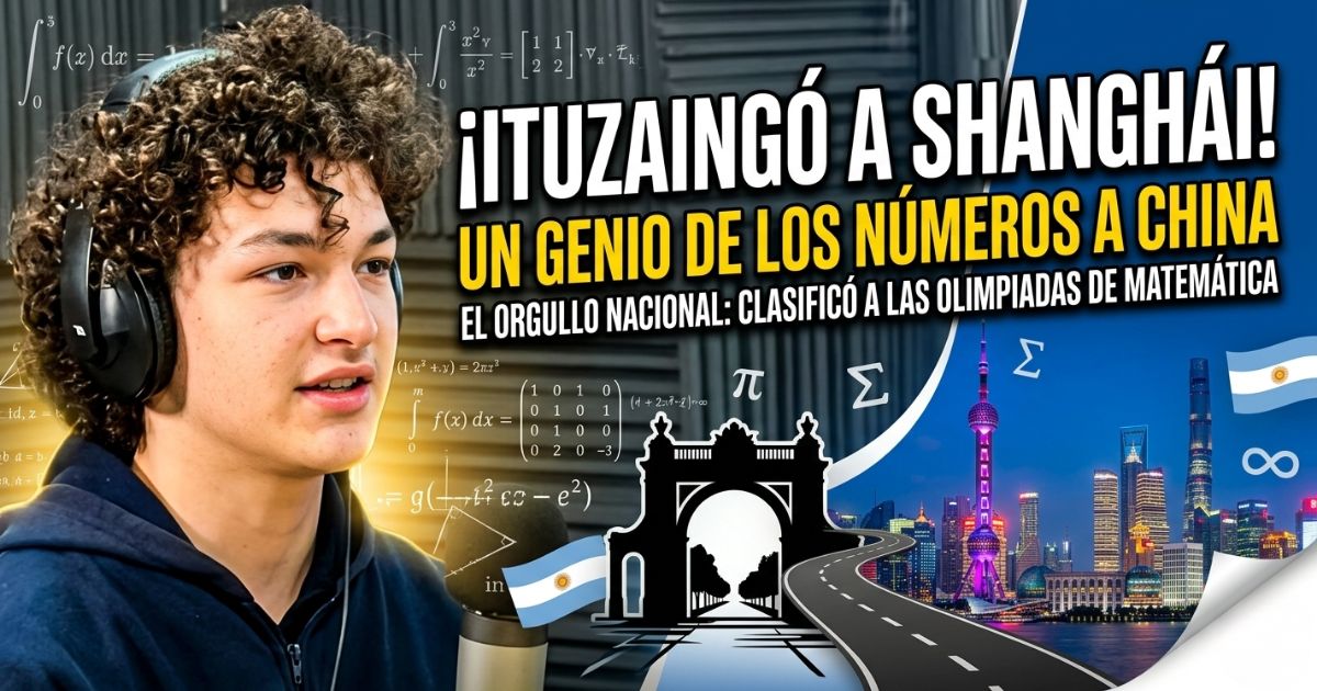 Estudiante de Ituzaingó clasificado a las Olimpiadas de Matemática en China