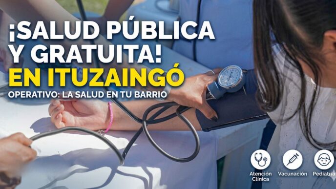 Operativo municipal La Salud en tu Barrio en Ituzaingó atención médica gratuita a vecinos