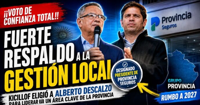 Alberto Descalzo asume en Provincia Seguros junto a Axel Kicillof fuerte respaldo politico conurbano 2027
