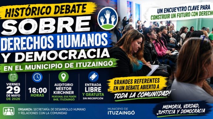 Conversatorio histórico sobre Derechos Humanos y Democracia organizado por el Municipio de Ituzaingo