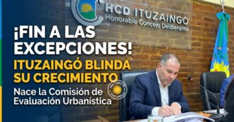 Firma del histórico decreto en el Concejo Deliberante de Ituzaingó que crea la Comisión de Evaluación Urbanística para frenar las excepciones inmobiliarias.
