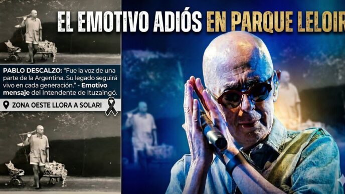 Muerte del Indio Solari en Parque Leloir Ituzaingó. El emotivo mensaje de Pablo Descalzo y el luto definitivo en la Zona Oeste.