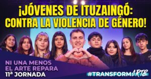 Multitudinaria jornada Ni Una Menos en Ituzaingó con Pablo Descalzo y estudiantes locales contra la violencia