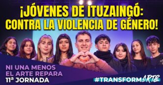 Multitudinaria jornada Ni Una Menos en Ituzaingó con Pablo Descalzo y estudiantes locales contra la violencia