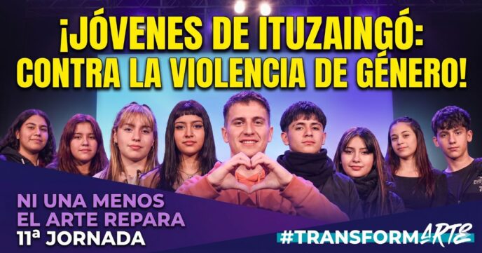 Multitudinaria jornada Ni Una Menos en Ituzaingó con Pablo Descalzo y estudiantes locales contra la violencia