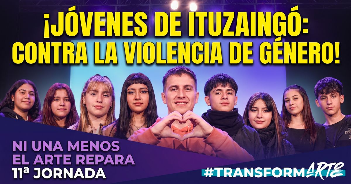 Multitudinaria jornada Ni Una Menos en Ituzaingó con Pablo Descalzo y estudiantes locales contra la violencia