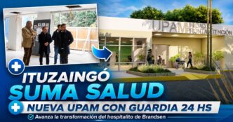 Miniatura de la noticia sobre la nueva UPAM de Ituzaingó, con imágenes de la obra en el hospitalito de Brandsen y el futuro centro de salud con guardia 24 horas.