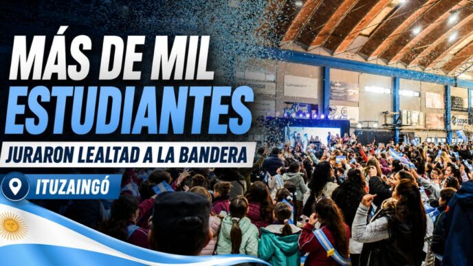 Más de mil estudiantes juraron lealtad a la Bandera en Ituzaingó durante una emotiva jornada patriótica con familias, docentes y autoridades locales.