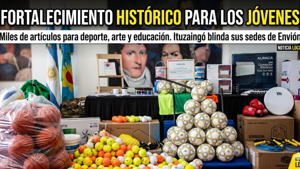 Masiva entrega de equipamiento deportivo y educativo para el Programa Envión en Ituzaingó, demostrando un Estado presente frente al ajuste de la oposición.