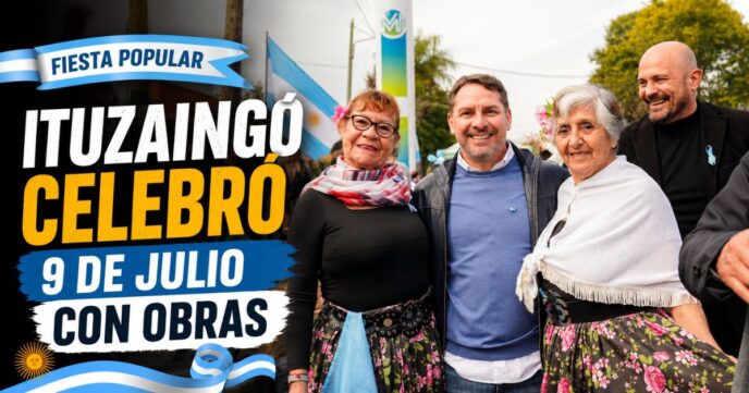 Fiesta del 9 de Julio en Ituzaingó con Pablo Descalzo, vecinos, folklore y nuevas obras en Ituzaingó Sur.