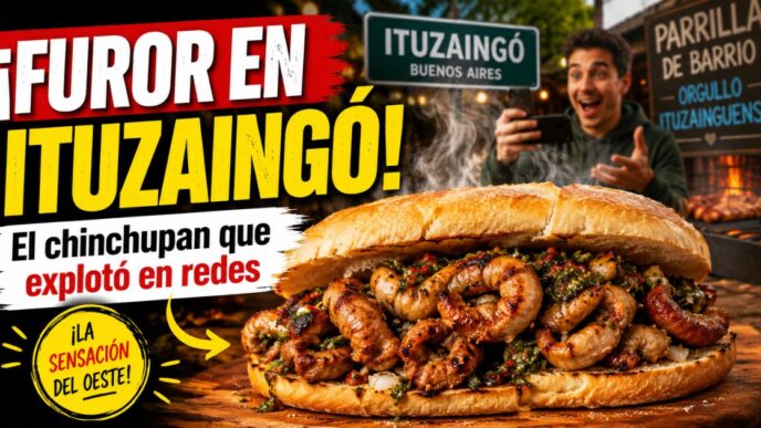 Miniatura de noticia sobre el chinchupan en Ituzaingó, el sánguche viral que explotó en redes y puso en escena a la gastronomía popular del Oeste bonaerense.