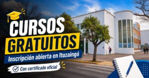 Miniatura de cursos gratuitos en Ituzaingó con inscripción abierta, certificado oficial y fachada del Centro de Formación Profesional Paula Albarracín.