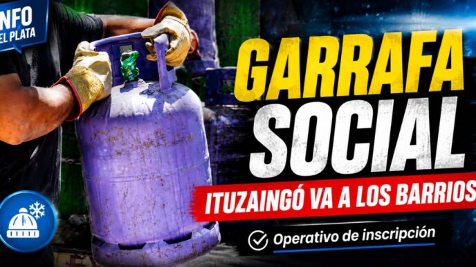 Garrafa social en Ituzaingó: operativo municipal de inscripción en los barrios para acceder al reintegro.