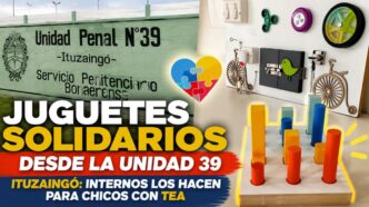 Miniatura sobre juguetes para niños con autismo en Ituzaingó, confeccionados por internos de la Unidad Penal N°39 para el CEDITI.