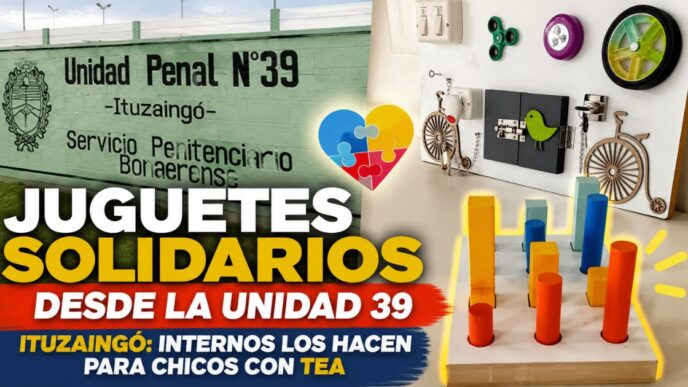Miniatura sobre juguetes para niños con autismo en Ituzaingó, confeccionados por internos de la Unidad Penal N°39 para el CEDITI.