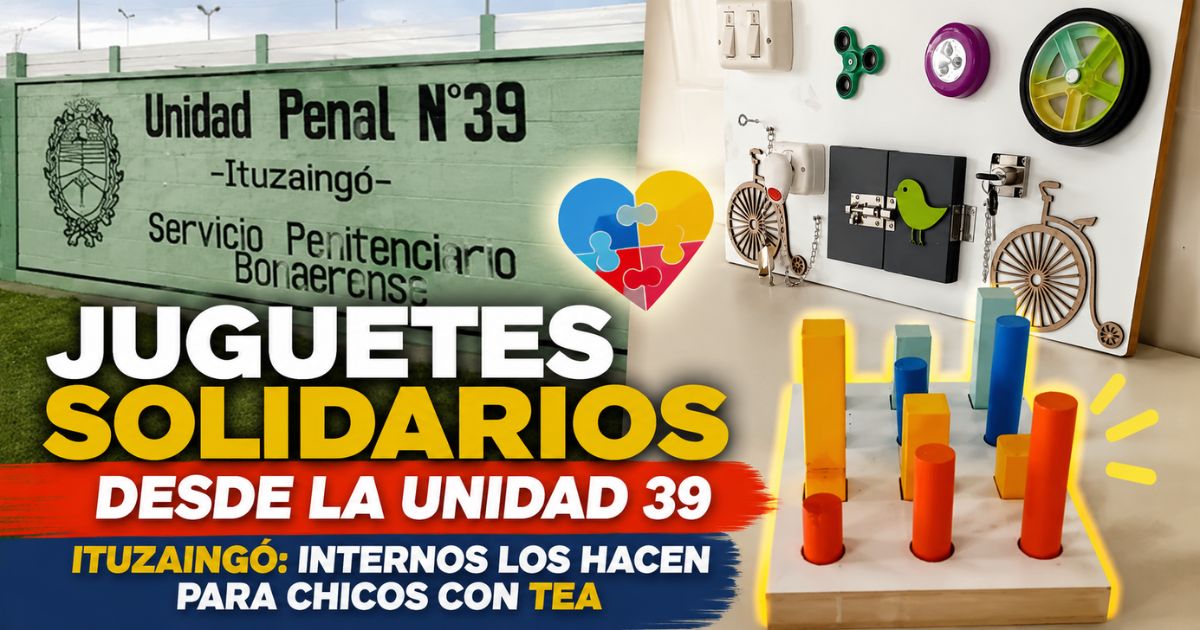 Miniatura sobre juguetes para niños con autismo en Ituzaingó, confeccionados por internos de la Unidad Penal N°39 para el CEDITI.