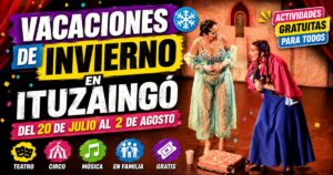 Vacaciones de invierno en Ituzaingó con teatro, circo, música y actividades gratuitas para toda la familia