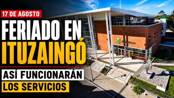 Feriado del 17 de agosto en Ituzaingó: así funcionarán los servicios públicos, la salud y la recolección